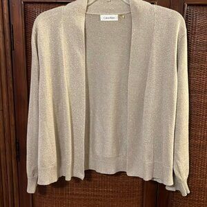 WOMEN’S CALVIN KLEIN SHORT GOLD & SPARKLY SWEATER